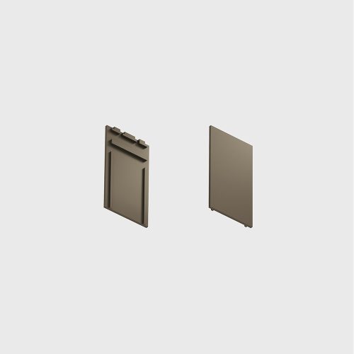 IN_LINE END CAP R/S End cap for recessed & surface, L30mm, H54mm, IP20, 2pcs/set, like brass color