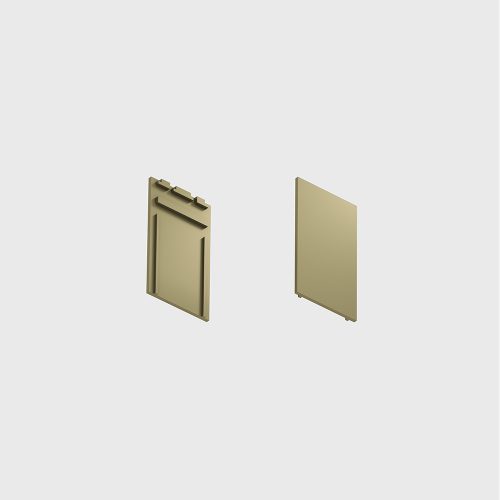 IN_LINE END CAP R/S End cap for recessed & surface, L30mm, H54mm, IP20, 2pcs/set, like gold color
