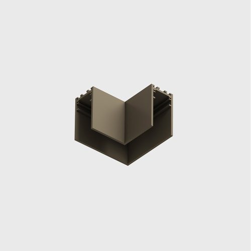 IN_LINE CORNER S HR Surface/suspension "L" track connector,  L58mm,W58mm, H54mm, like brass color