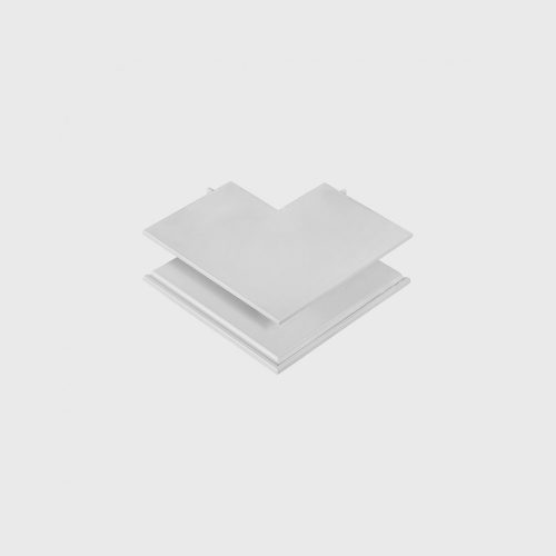 IN_LINE CORNER S OUT Surface "L" track Connector -Wall to Wall out-installation, L82mm,W82mm, H25mm,white color