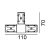 IN_LINE CORNER T, Surface track connector CORNER T left, L110mm, W70mm, H54mm, IP20, white color, 2 wired