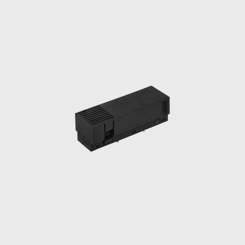 IN_LINE ELECTRICAL JOINT live end for track without cable, L75mm, W25mm, H24mm, IP20, black color, 2 wired