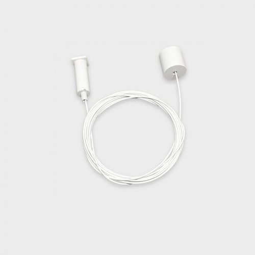 IN_LINE SUSP KIT hanging white wire for surface track, L1500mm, D15mm, white color