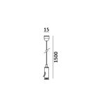 IN_LINE SUSP KIT hanging steel wire for surface track, L1500mm, D15mm