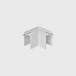 IN_LINE SHORT CORNER S HR Surface/suspension "L" track  connector, L58mm, W58mm, H37mm, white color