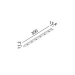MINI_LINE 42 COMFORT 300  line light, L300mm, W15.4mm, H11.2mm, CREE LED 4W, 390lm, 3000K, 30fok, CRI>90, IP20, white color