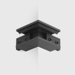 MINI_LINE 42 CORNER S OUT. Surface "L" track  Connector -Wall to Wall out-installation, L30mm, W30mm, H19mm, black color