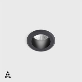   Ceiling recessed luminaire RAIN IP, D60mm, H67mm, LED 6.3W, 700mA, 516Lm, 3000K, 50fok, CRI>90, IP65, graphite color