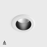 Ceiling recessed luminaire RAIN IP, D60mm, H67mm, LED 6.3W, 700mA, 516Lm, 3000K, 50fok, CRI>90, IP65, white color
