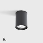 Surface mounted luminaire KASK, D68mm, H90mm, GU10 max.7W LED (without), IP65, graphite color