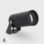 Spotlight luminaire VISOR140. L140mm, D72mm, LED 6.3W, 205Lm, 3000K, CRI>90, 3.8fokх160fok, 220V, IP65, graphite color