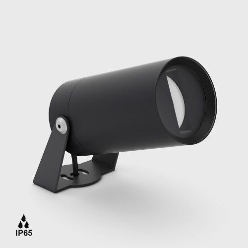 Spotlight luminaire VISOR140. L140mm, D72mm, LED 6.3W, 205Lm, 3000K, CRI>90, 3.8fokх160fok, 220V, IP65, graphite color