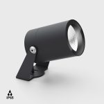 Spotlight luminaire VISOR72. L98mm, D72mm, H106mm, LED 10.5W, 1423Lm, 3000K, 50fok, CRI>90, DC48V (without driver), IP65, graphite color