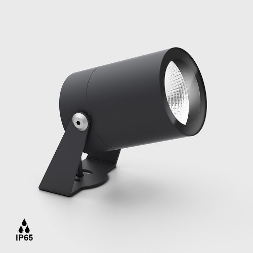 Spotlight luminaire VISOR72. L98mm, D72mm, H106mm, LED 10.5W, 1423Lm, 3000K, 50fok, CRI>90, DC48V (without driver), IP65, graphite color