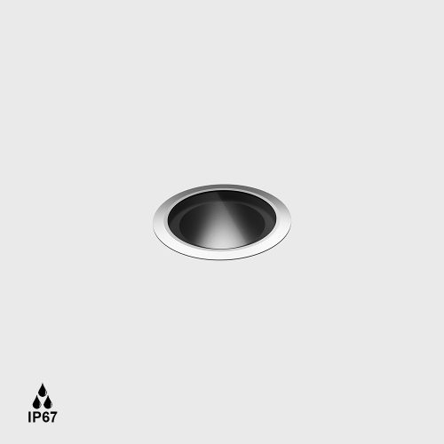 In-ground luminaire symmetrical UPP77. D77mm, H102.5mm, LED 7.7W, 750Lm, 3000K, 30fok, CRI>90, DC48V (without driver), IP67, IK09, stainless steel
