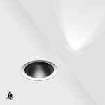 In-ground luminaire symmetrical UPP77. D77mm, H102.5mm, LED 7.7W, 750Lm, 3000K, 30fok, CRI>90, DC48V (without driver), IP67, IK09, stainless steel