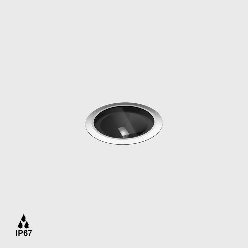 In-ground luminaire wall washer UPP77 WW. D77mm, H102.5mm, LED 6.2W, 503Lm, 3000K, 27x42fok, CRI>90, DC48V (without driver), IP67, IK09, stainless steel