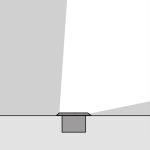 In-ground luminaire wall washer UPP77 WW. D77mm, H102.5mm, LED 6.2W, 503Lm, 3000K, 27x42fok, CRI>90, DC48V (without driver), IP67, IK09, stainless steel