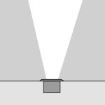 In-ground luminaire symmetrical UPP 220V, D75mm, H122mm, LED 6.3W, 532Lm, 3000K, 30fok, CRI>90, 220V, IP66, IK07, stainless steel