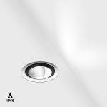 In-ground luminaire symmetrical UPP 220V, D75mm, H122mm, LED 6.3W, 532Lm, 3000K, 30fok, CRI>90, 220V, IP66, IK07, stainless steel