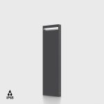 Bollard BARD2, L165mm, W37mm, H600mm, LED 10W, 752Lm, 3000K, 85fok, CRI>90, AC 220-240V, IP65, graphite color