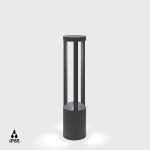 Bollard BARD6, D140mm, H600mm, Bridgelux LED 18W, 2700K, 360fok, 685Lm, 877Lm, CRI>90, AC 220-240V, IP65, graphite color