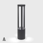 Bollard BARD6, D140mm, H600mm, Bridgelux LED 18W, 2700K, 360fok, 685Lm, 877Lm, CRI>90, AC 220-240V, IP65, graphite color