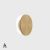 Surface mounted luminaire BUTTON RS. D150mm, SP45mm, LED 8W, 3000K, 720Lm, CRI>90, IP54, champagne gold color