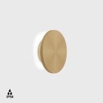 Surface mounted luminaire BUTTON RS. D150mm, SP45mm, LED 8W, 3000K, 720Lm, CRI>90, IP54, champagne gold color