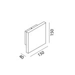 LTX BUTTON SM black outdoor wall lamp