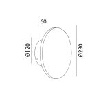 LTX BUTTON RM gold outdoor wall lamp