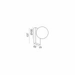 LTX SFERA WALL S black wall lamp