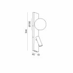 LTX SFERA WALL M copper wall lamp
