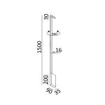 LTX ROD black wall lamp