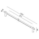 LTX SLIMLINE copper wall lamp