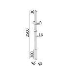 LTX ROD black wall lamp