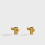 Surface mounted bracket SLIMLINE. L80mm, D18mm, SP42mm, brass color, 2pcs/Set