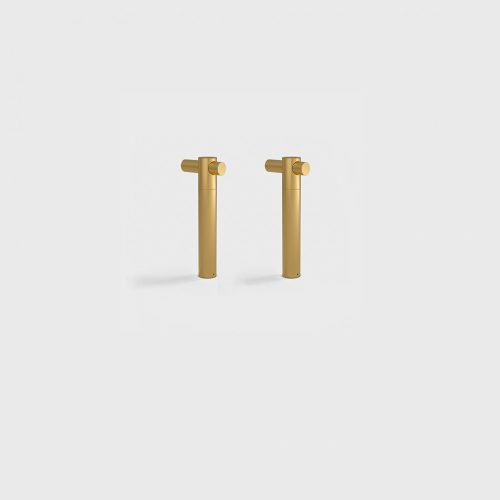 Surface mounted bracket SLIMLINE. L80mm, D18mm, sp168mm, brass color, 2pcs/Set