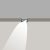 PROFILE COUNTUR TRIM. L2500mm, h8.8mm, w23.8mm. Anodization silver color, opal cover, end cap 2pcs, IP20