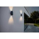 CYPRES kültéri LED fali fel/le világító 2 LIGHT GU10 sötétszürke 2*Max.7W 2*GU10