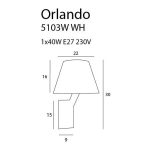 MAXLIGHT ORLANDO 5103W/WH CR