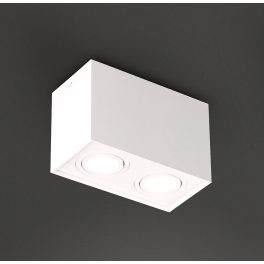  MaxLight C0088 LAMPA SUFITOWA BASIC SQUARE BIAŁA PODWÓJNA - MAX-C0088