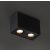 MaxLight C0089 LAMPA SUFITOWA BASIC SQUARE CZARNA PODWÓJNA - MAX-C0089