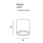 MaxLight C0107 LAMPA SUFITOWA FORM CHROM GU10 IP65 GU10 IP65