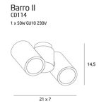 MaxLight C0114 LAMPA SUFITOWA BARRO II CZARNA GU10 IP20