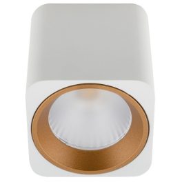   MaxLight C0156 LAMPA SUFITOWA TUB KWADRAT BIAŁY+ PIERŚCIEŃ OZDOBNY BIAŁY RC0155/C0156 WHITE - MAX-C0156