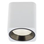 MaxLight C0156 LAMPA SUFITOWA TUB KWADRAT BIAŁY+ PIERŚCIEŃ OZDOBNY BIAŁY RC0155/C0156 WHITE - MAX-C0156