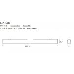 MaxLight C0175D LAMPA SUFITOWA LINEAR BLACK 36W 4000K ŚCIEMNIALNA - MAX-C0175D