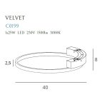 MaxLight C0199 NATYNKOWA VELVET 25W Ø: 40 cm - MAX-C0199