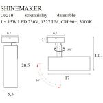 MaxLight C0210 LAMPA SUFITOWA SHINEMAKER CZARNA- ŚCIEMNIALNA - MAX-C0210